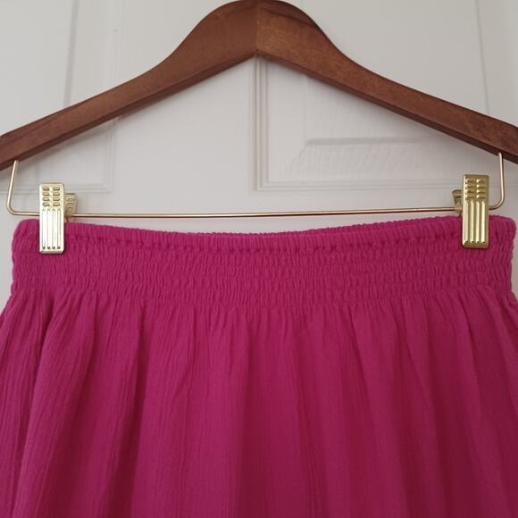 ELF Annabelle Linen Maxi Skirt M Magenta Pink EUC - Picture 6 of 10